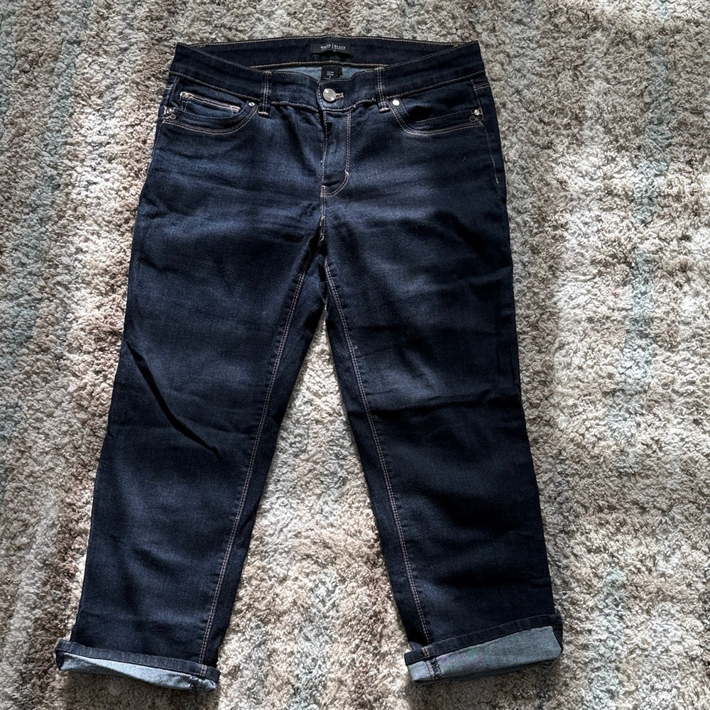 WHBM women’s crop jeans dark blue 6